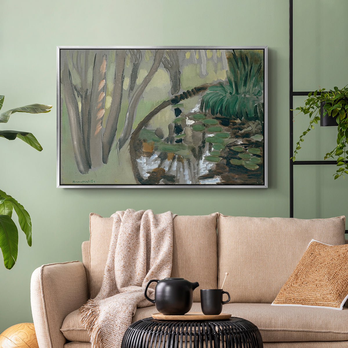 The Stream, Maintenon, 1918 - Floater Framed Canvas Print