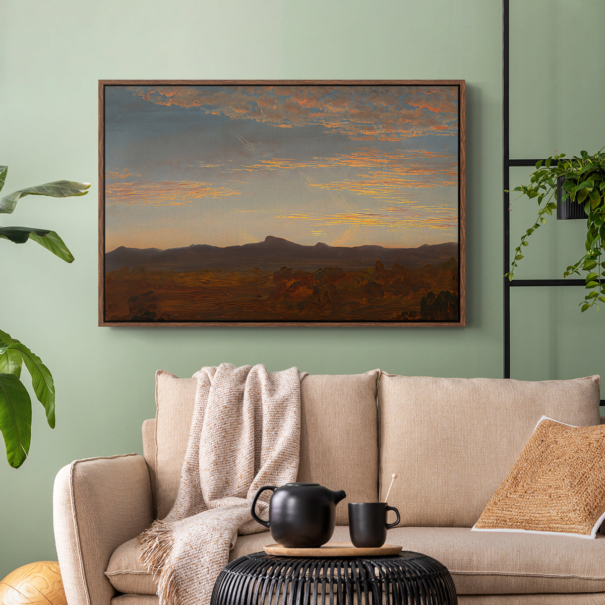 Study for "Catskill Creek", c. 1844-1845 - Floater Framed Canvas Print