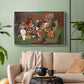 Playing Cards, Glasses, Bottle of Rum: "Vive la France", 1914-1915 - Floater Framed Canvas Print