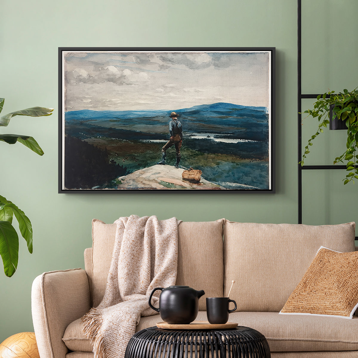 The Ranger, Adirondacks, 1882 - Floater Framed Canvas Print
