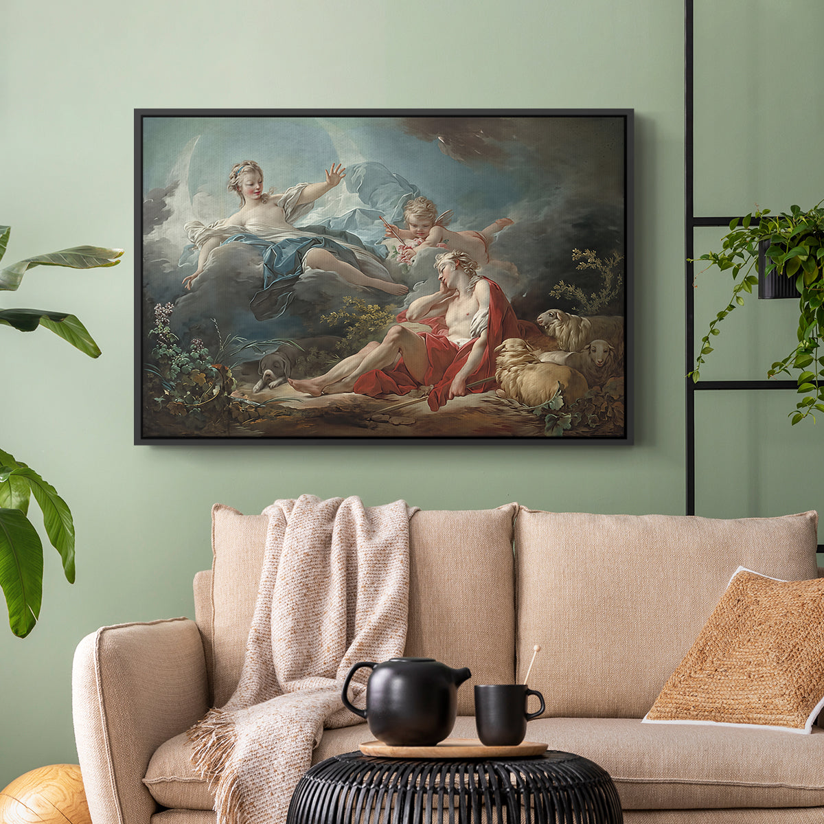 Diana and Endymion, c. 1753-1756 - Floater Framed Canvas Print