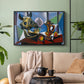 Still Life with Bull's Skull, 1939 - Floater Framed Canvas Print
