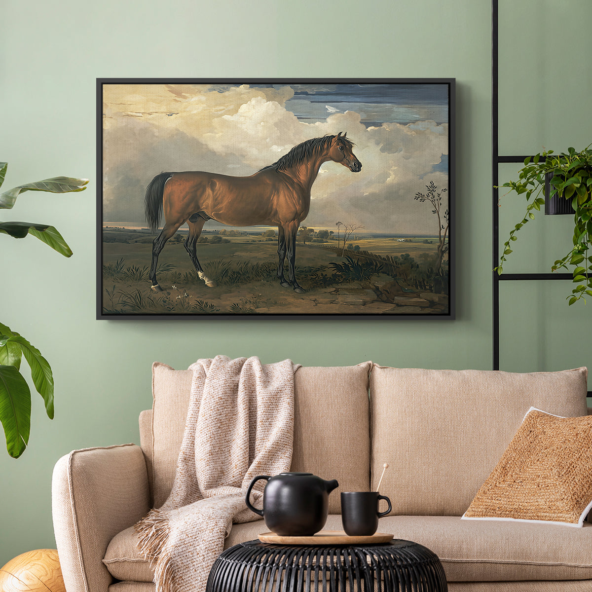 Eagle, A Celebrated Stallion, 1809 - Floater Framed Canvas Print