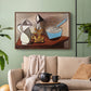 Jug, Candle, and Enamel Pan, 1950 - Floater Framed Canvas Print