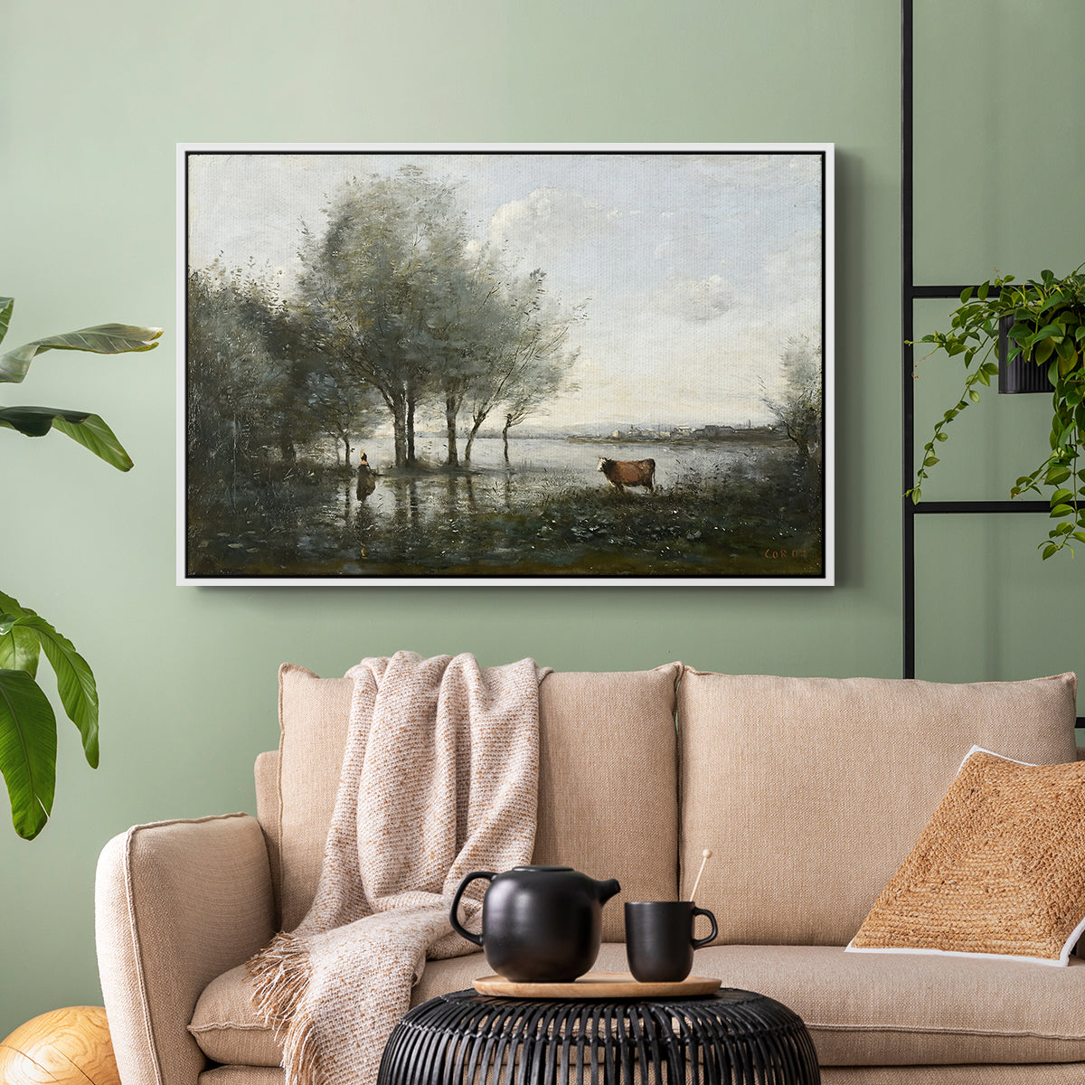The Marsh (Le Marais), c. 1865-1870 - Floater Framed Canvas Print