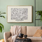 Fleurs, 1866 (Morris Inspired) - Floater Framed Canvas Print