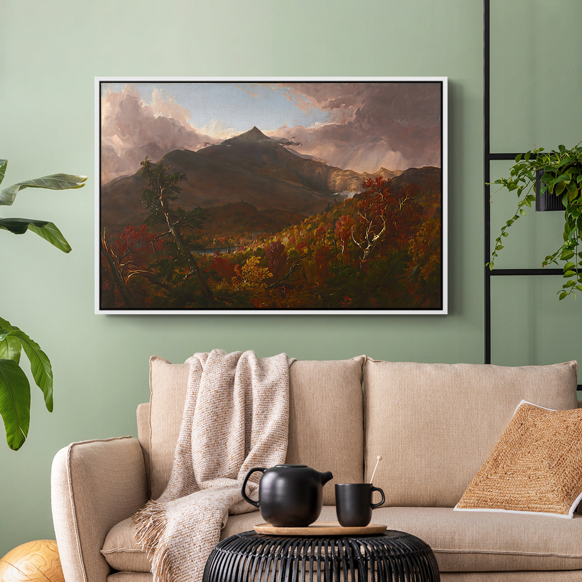 View of Schroon Mountain, Essex County, New York, After a Storm, 1838 - Floater Framed Canvas Print
