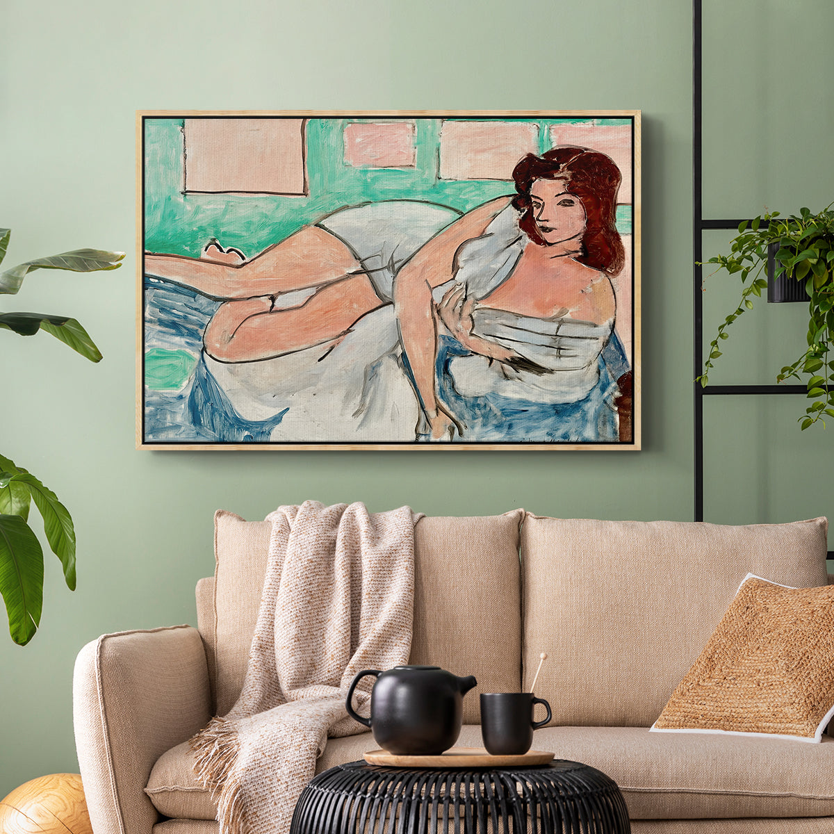 Nude in a Bathrobe (Nu au peignoir), 1941 - Floater Framed Canvas Print
