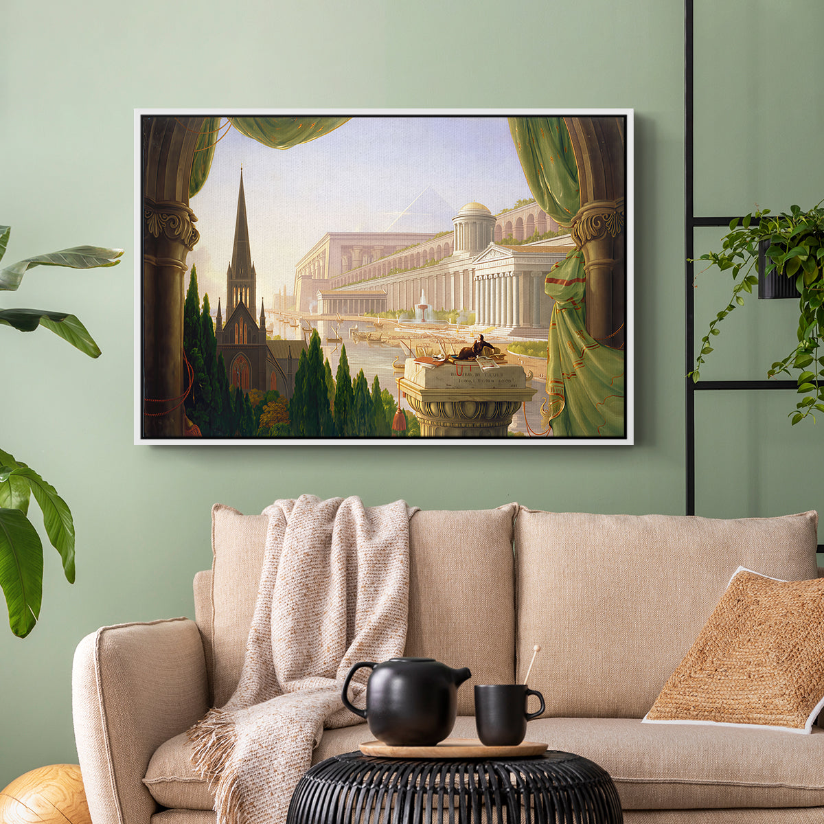 The Architect's Dream, 1840 - Floater Framed Canvas Print