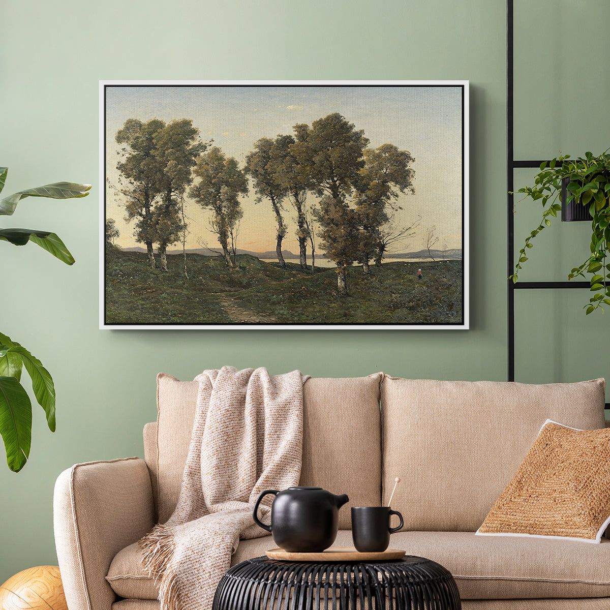 Autumn Evening, 1894 - Floater Framed Canvas Print