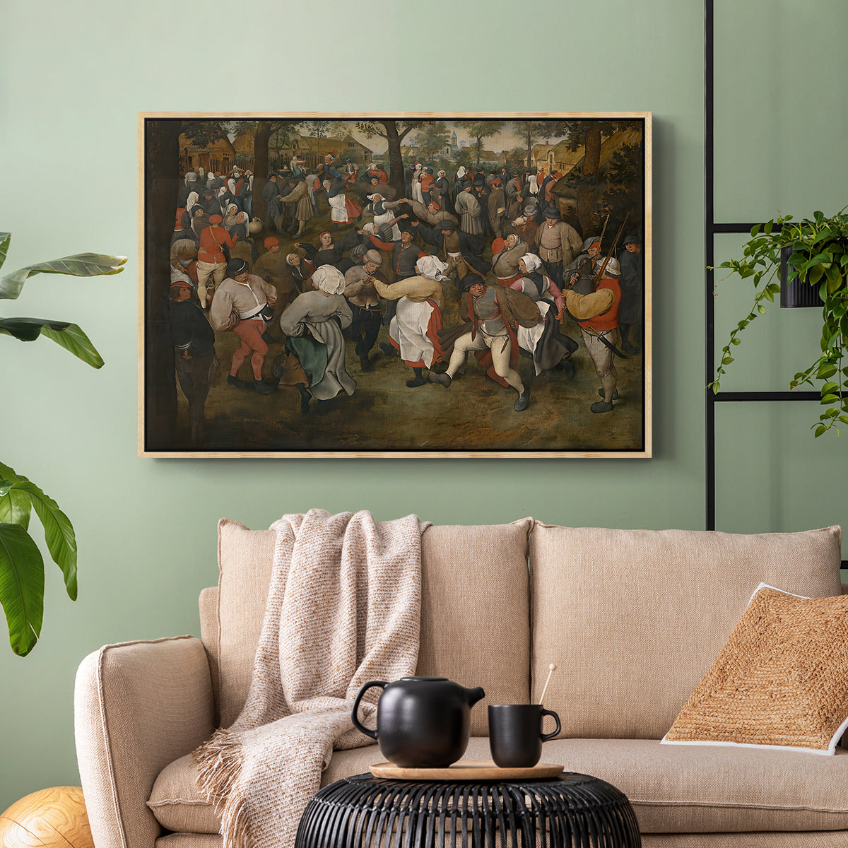 The Wedding Dance, c. 1566 - Floater Framed Canvas Print