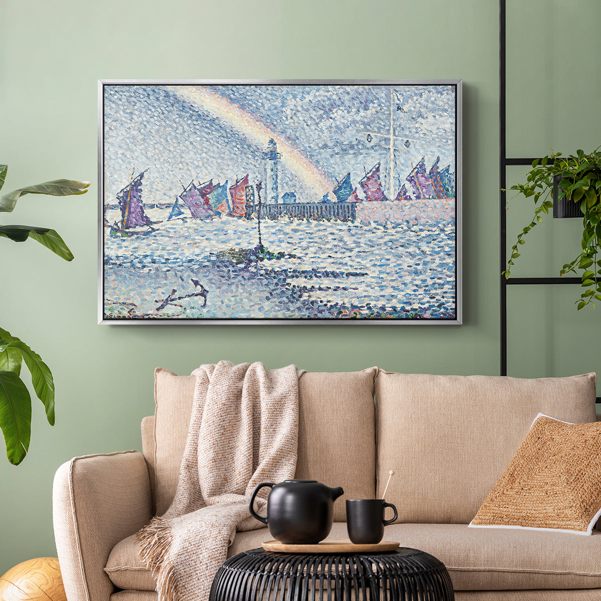 Entrance to the Port of Honfleur, 1899 - Floater Framed Canvas Print