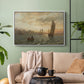 View from the Oslofjord, 1866 - Floater Framed Canvas Print