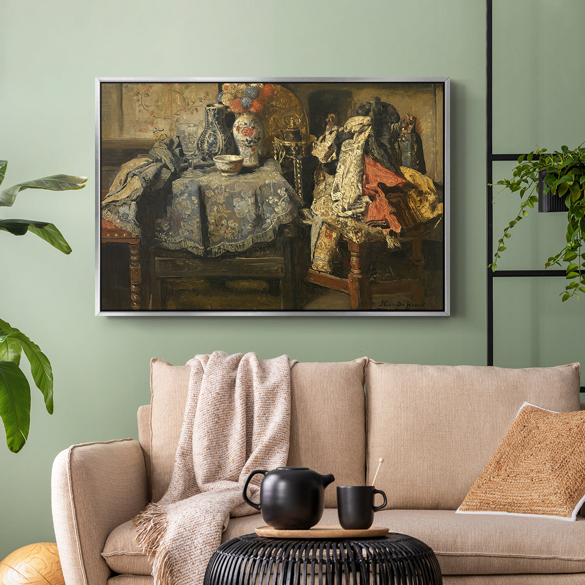 Still Life Requisites, 1885 - Floater Framed Canvas Print