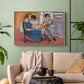 Domino Players, 1921 - Floater Framed Canvas Print