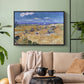 Wheat Field with Reaper, Auvers, 1888 - Floater Framed Canvas Print
