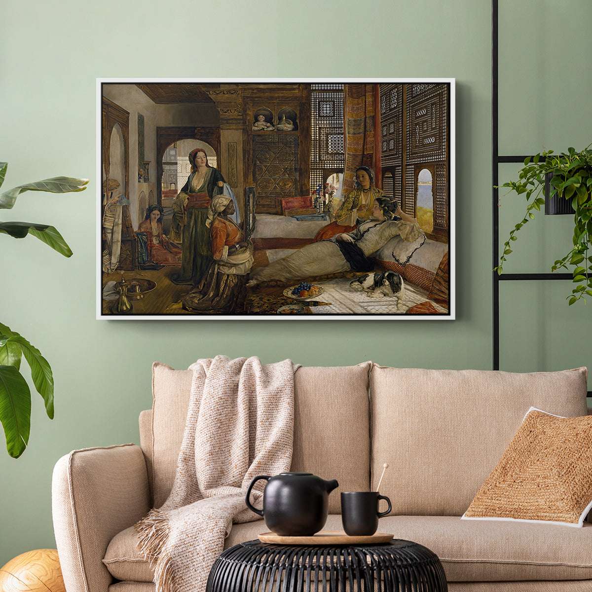 The Harem, 1876 - Floater Framed Canvas Print