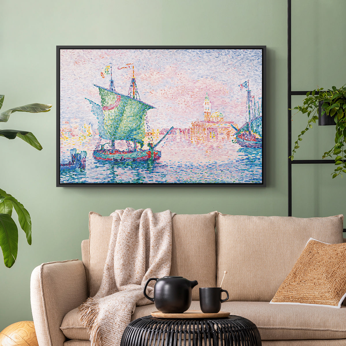 Venice, the Pink Cloud, 1909 - Floater Framed Canvas Print