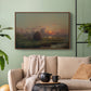 Haystack at Sunset, 1880 - Floater Framed Canvas Print