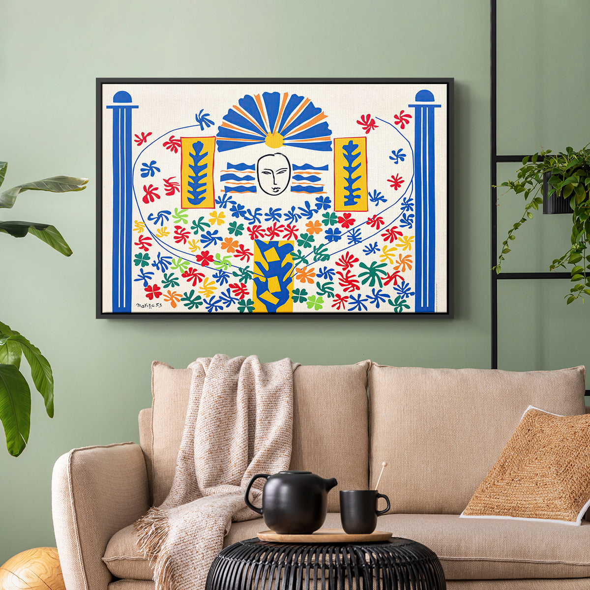 Apollo (Apollon), 1953 - Floater Framed Canvas Print