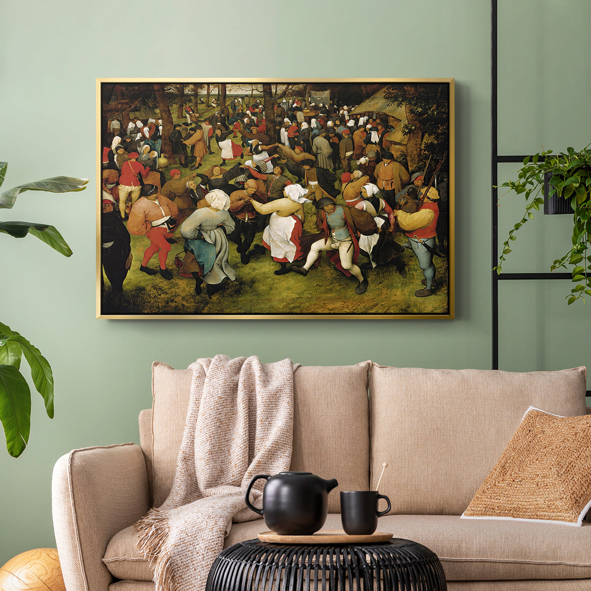 The Wedding Dance, c. 1566 - Floater Framed Canvas Print