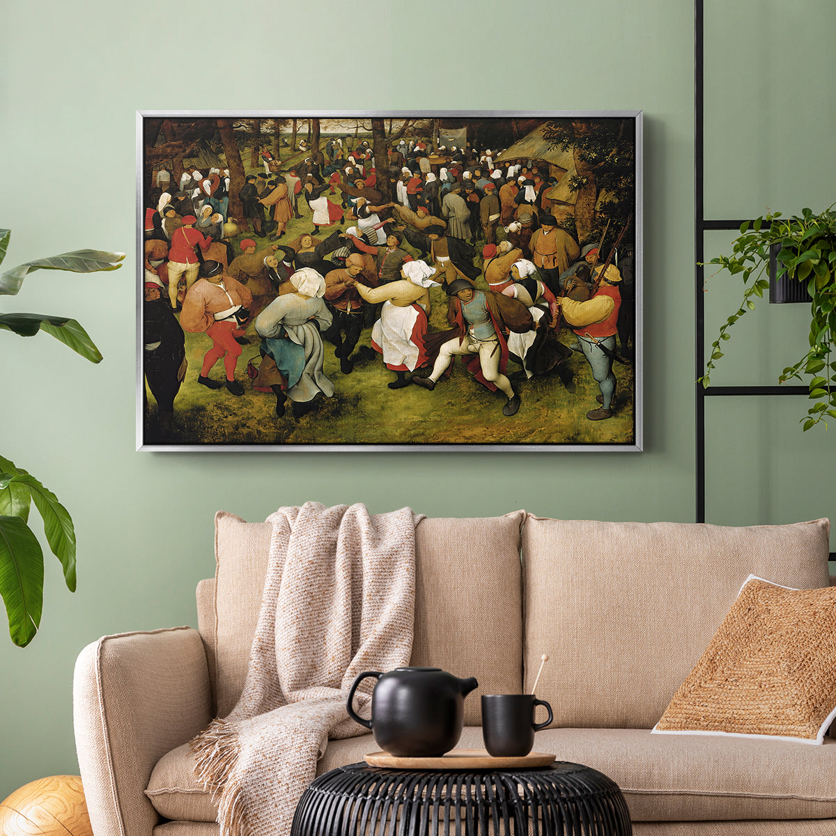 The Wedding Dance, c. 1566 - Floater Framed Canvas Print