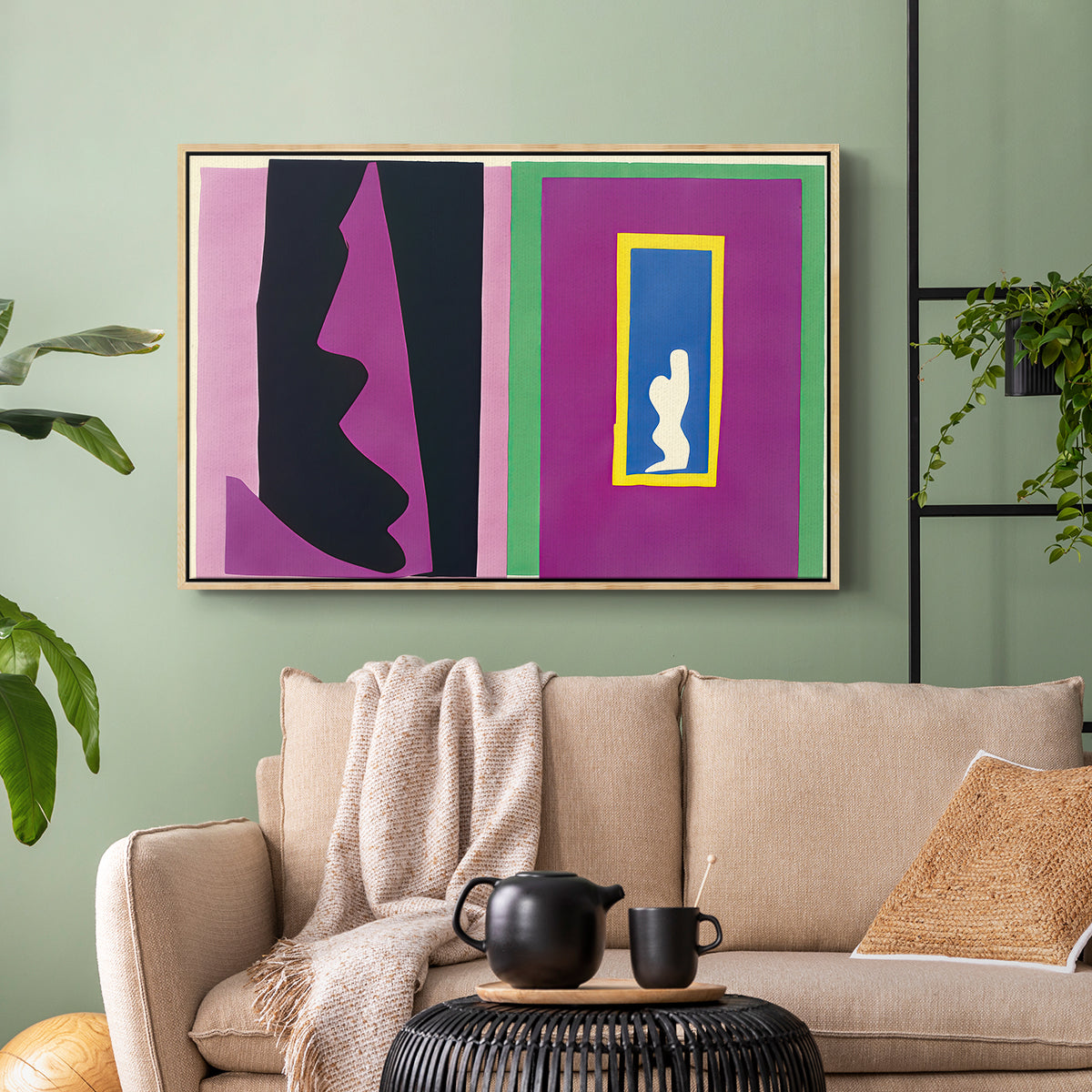 Destiny (Le destin), from Jazz, 1947 - Floater Framed Canvas Print