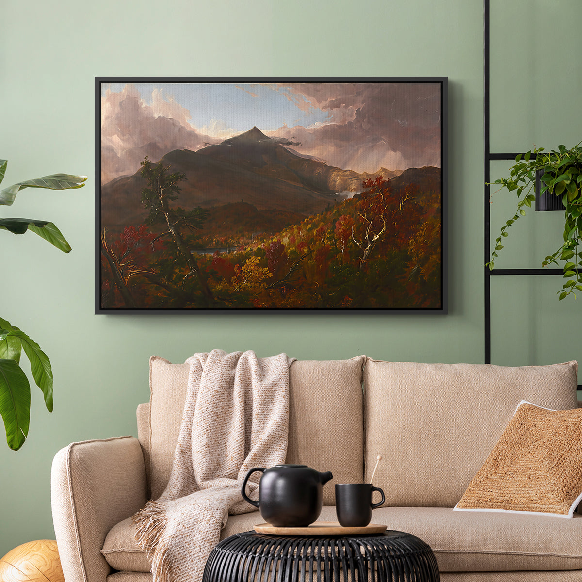 View of Schroon Mountain, Essex County, New York, After a Storm, 1838 - Floater Framed Canvas Print