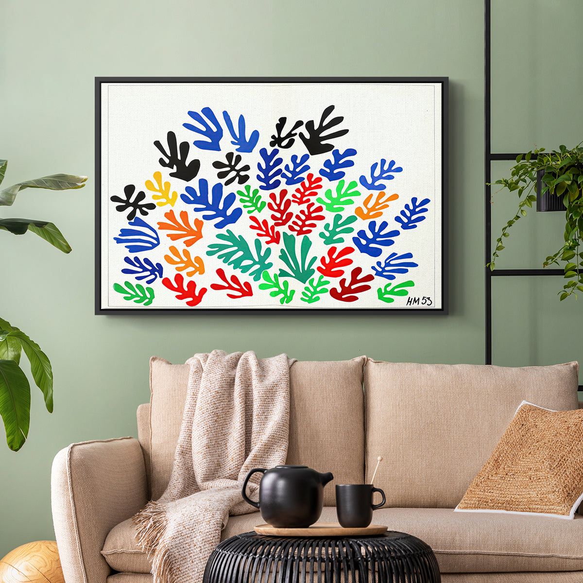The Sheaf (La gerbe), 1953 - Floater Framed Canvas Print