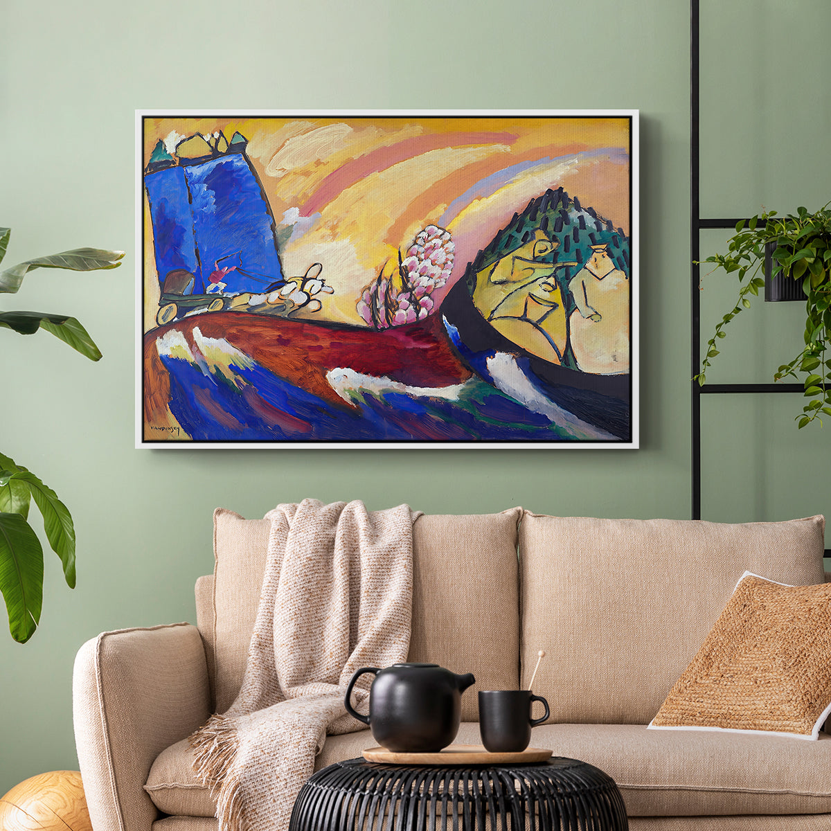 Painting with Troika, 1911 - Floater Framed Canvas Print