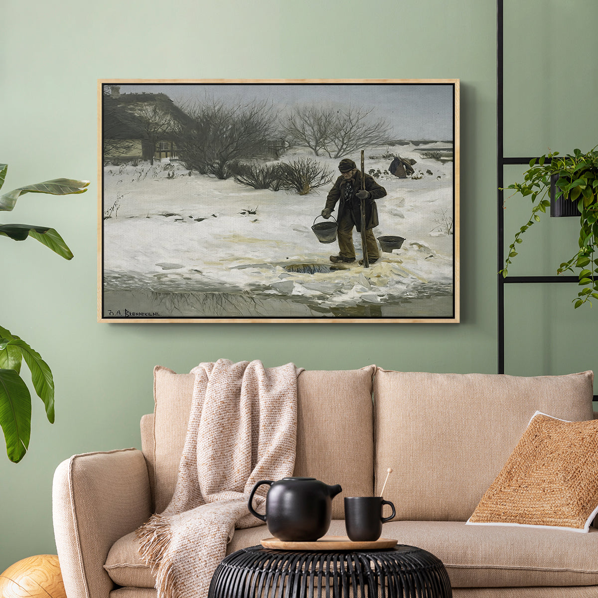 Tøsne, 1895 - Floater Framed Canvas Print