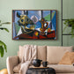Still Life with Bull's Skull, 1939 - Floater Framed Canvas Print