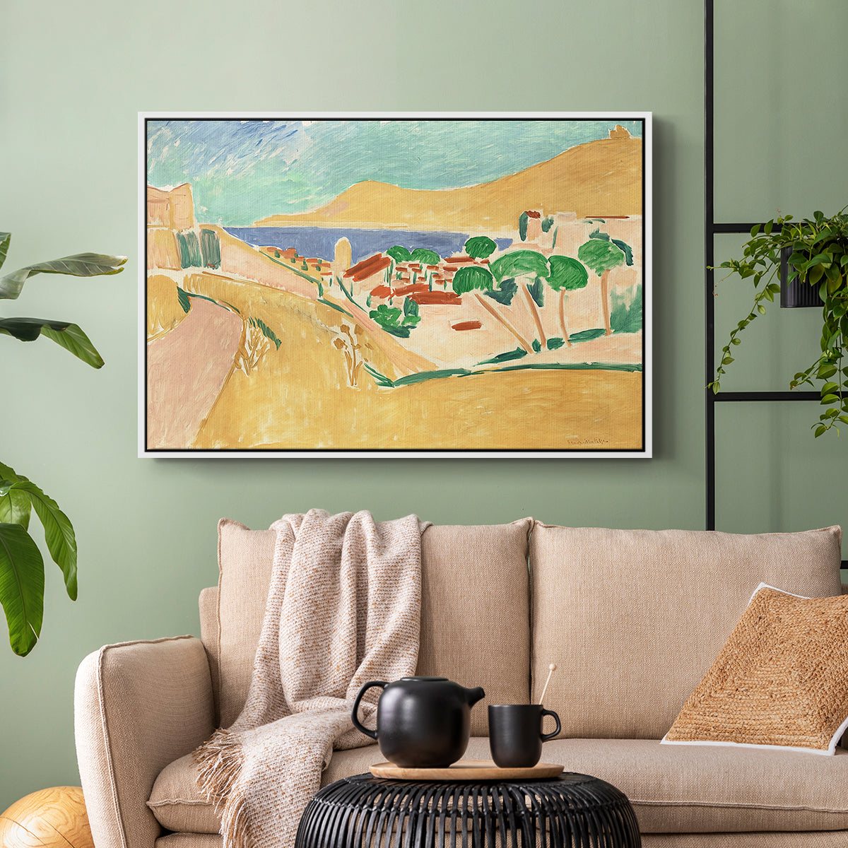 Collioure in August, c. 1911 - Floater Framed Canvas Print