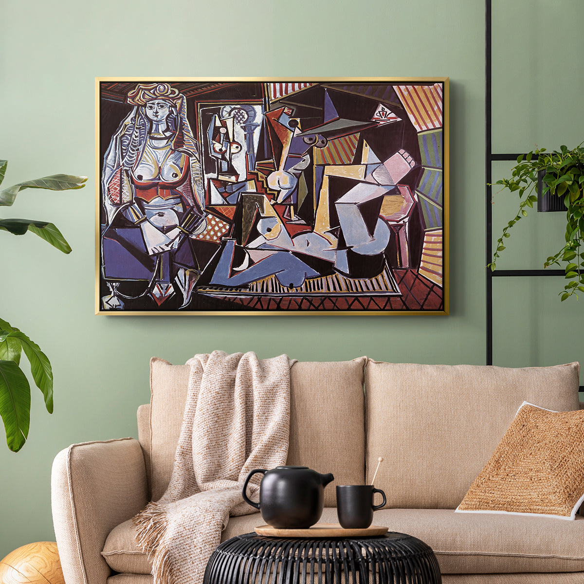 Women of Algiers (Version O), 1955 - Floater Framed Canvas Print