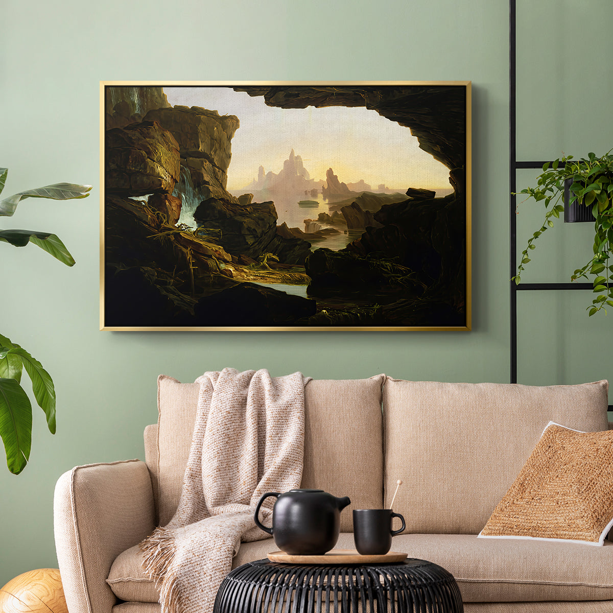 The Subsiding of the Waters of the Deluge, 1829 - Floater Framed Canvas Print