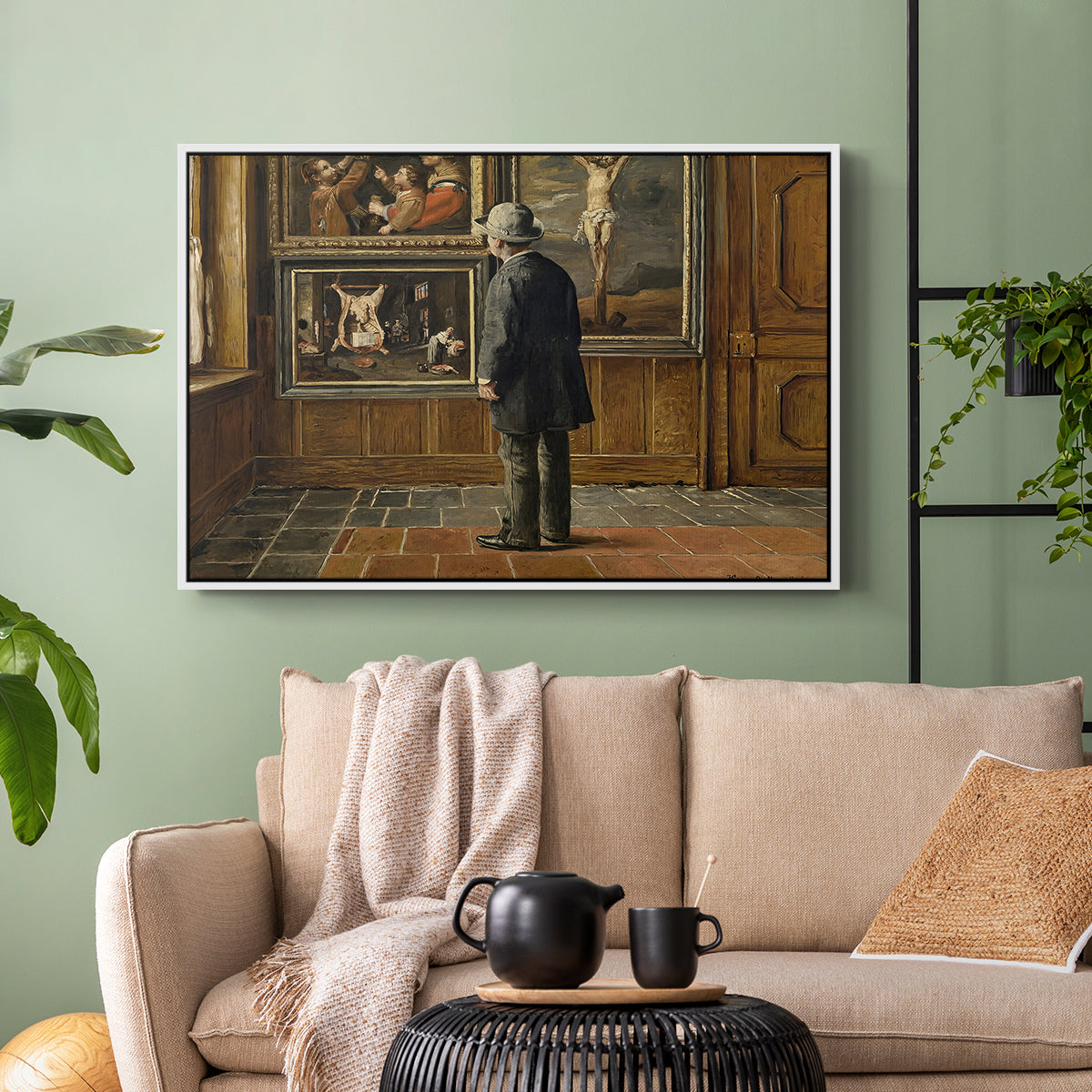 The Picture Lover, 1884 - Floater Framed Canvas Print