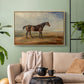 Dr. Syntax, a Bay Racehorse, Standing in a Coastal Landscape, an Estuary Beyond, c. 1820 - Floater Framed Canvas Print