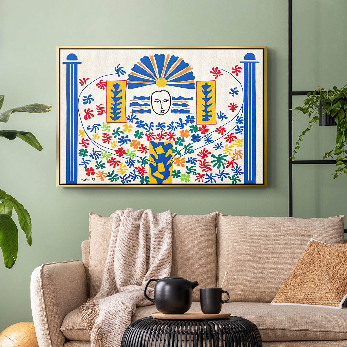 Apollo (Apollon), 1953 - Floater Framed Canvas Print