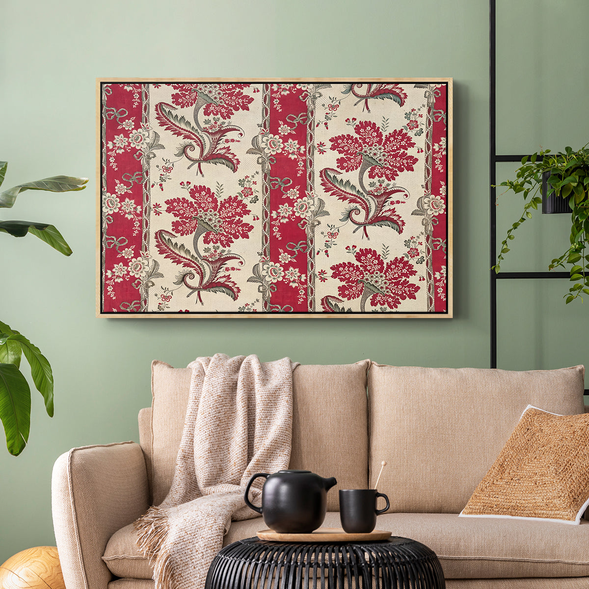 The Flowering Cornucopia (La Corne Fleurie), c. 1789-1850 - Floater Framed Canvas Print