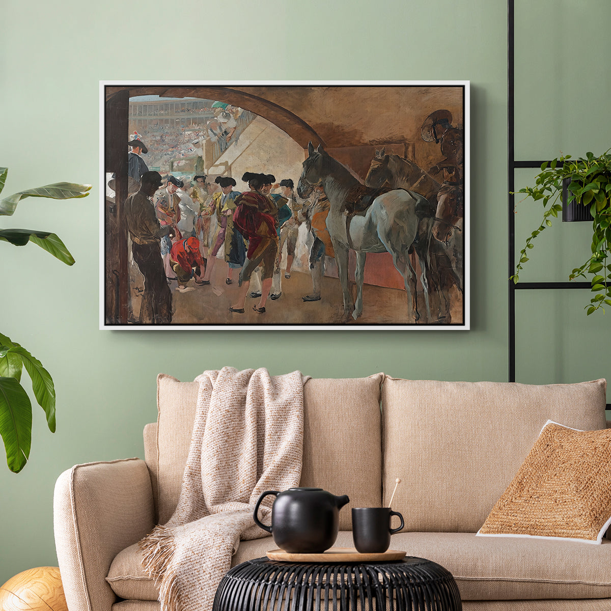Before the Bullfight (Antes de la corrida), c. 1900 - Floater Framed Canvas Print