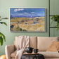 Wheat Field with Reaper, Auvers, 1888 - Floater Framed Canvas Print