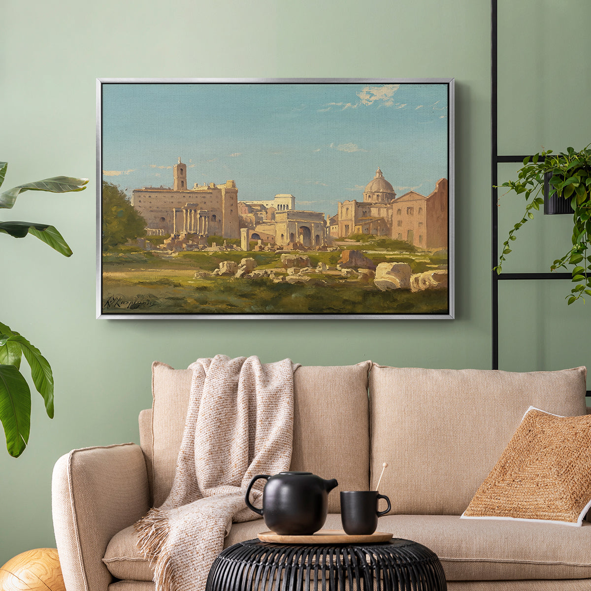 The Roman Forum, c. 1860 - Floater Framed Canvas Print