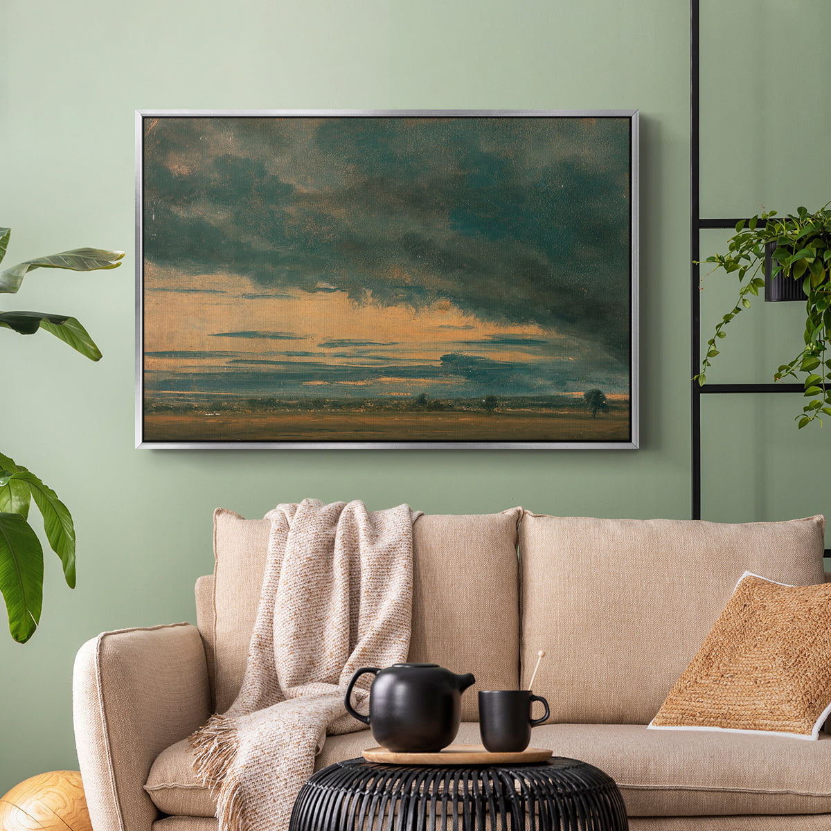 Cloud Study, c. 1821 - Floater Framed Canvas Print