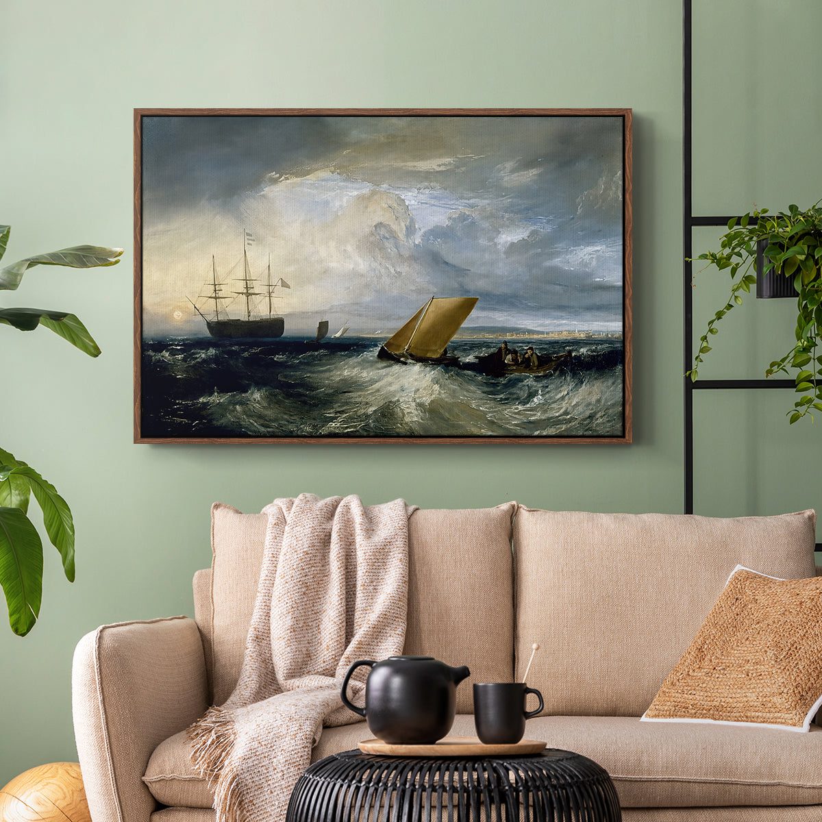 Sheerness as Seen from the Nore, 1808 - Floater Framed Canvas Print