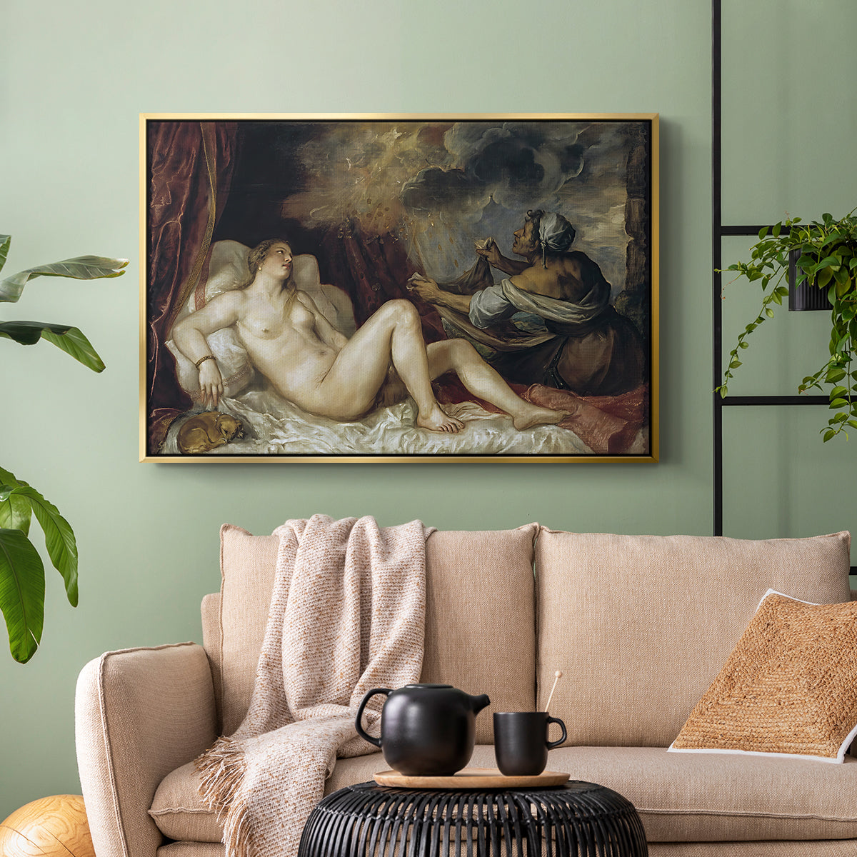 Danaë, c. 1560-1565 - Floater Framed Canvas Print