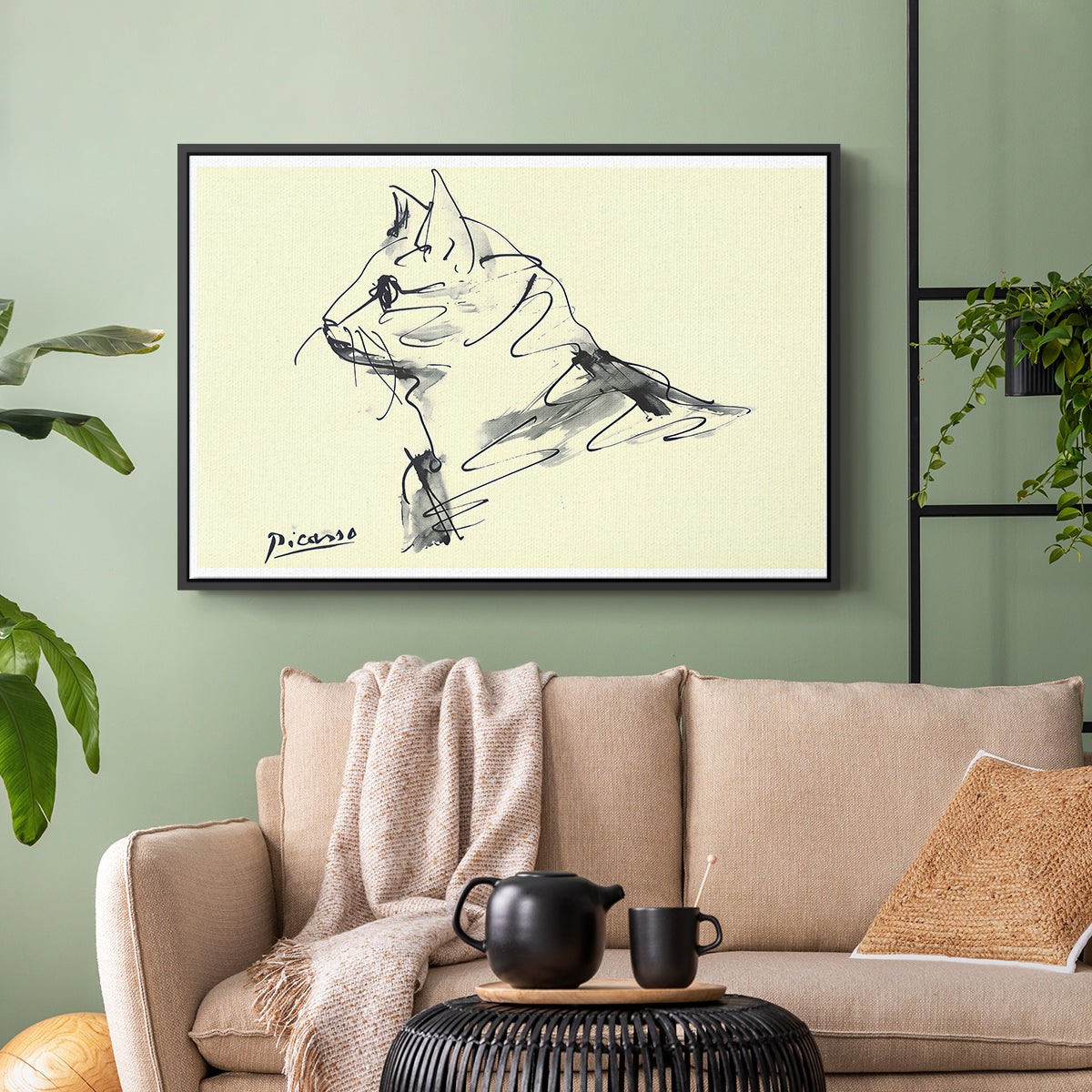Cat (Le chat), c. 1961 - Floater Framed Canvas Print