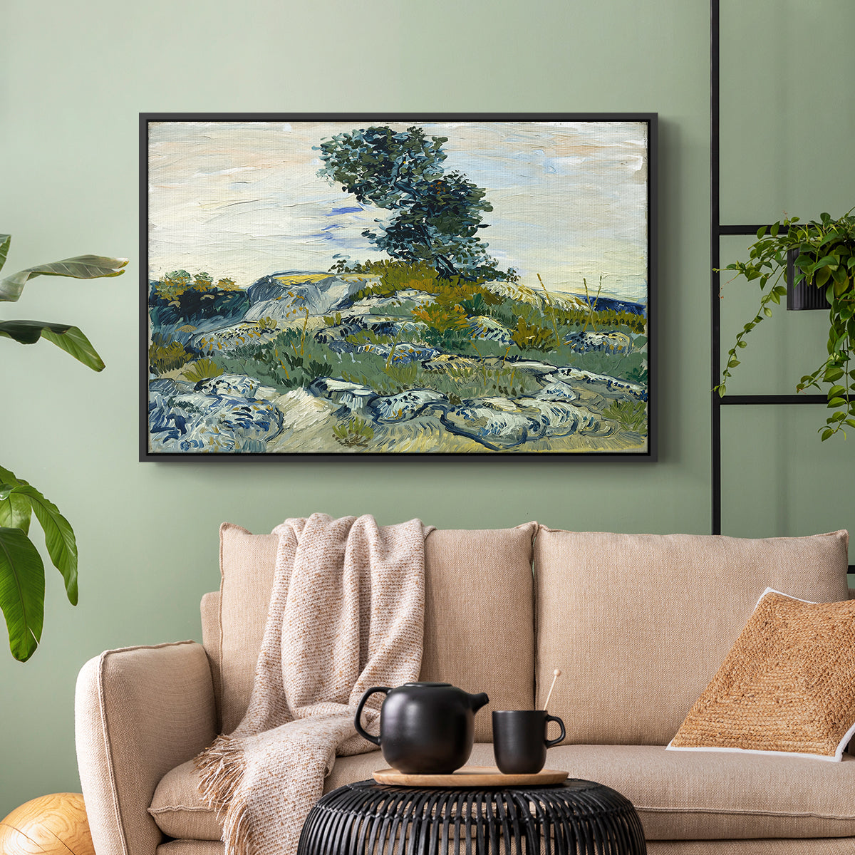 The Rocks, 1888 - Floater Framed Canvas Print