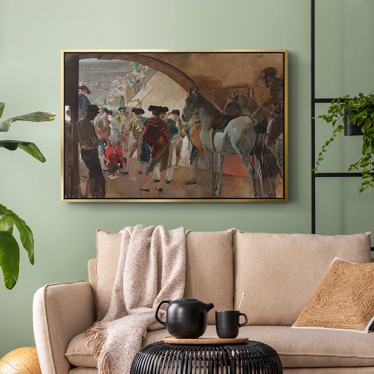 Before the Bullfight (Antes de la corrida), c. 1900 - Floater Framed Canvas Print