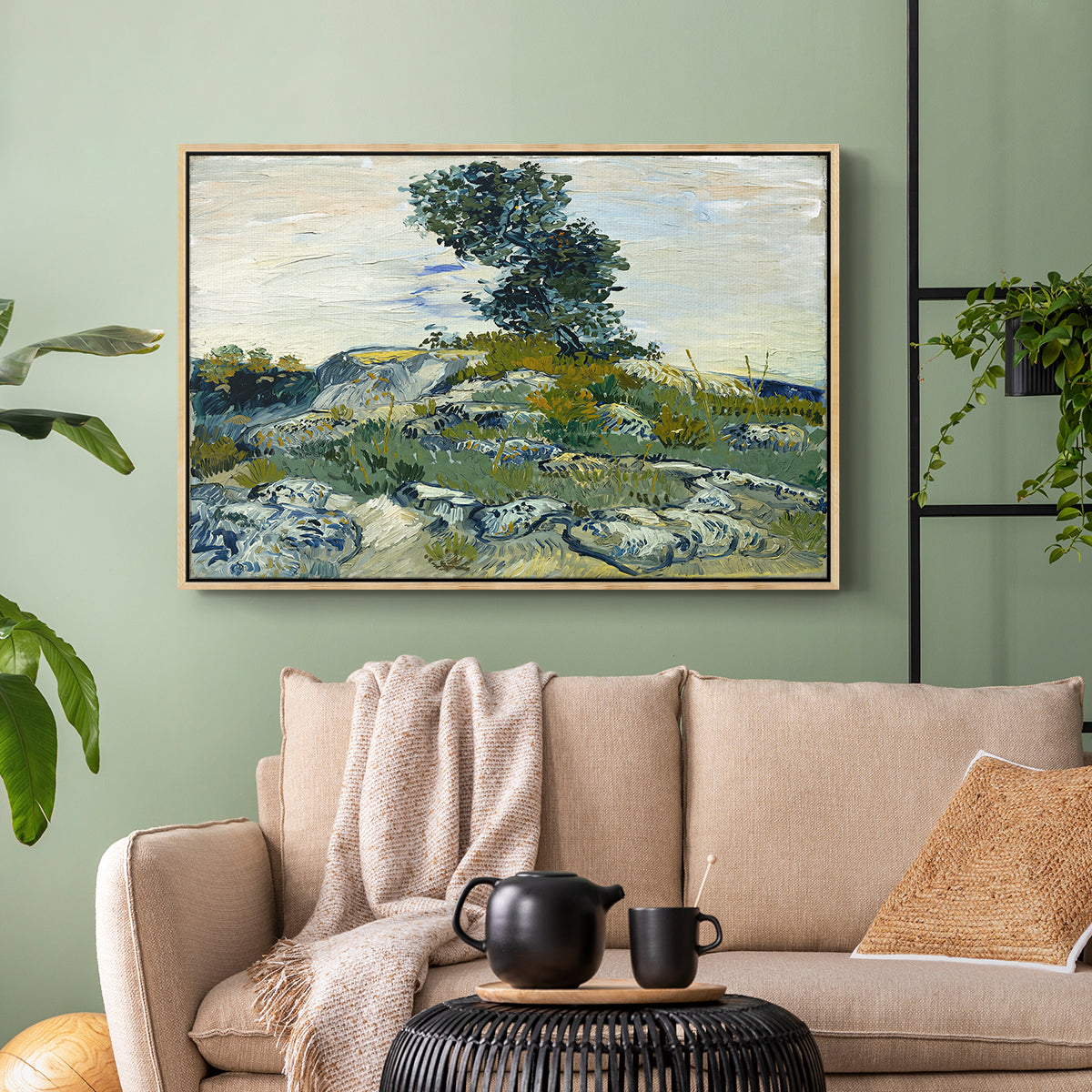 The Rocks, 1888 - Floater Framed Canvas Print