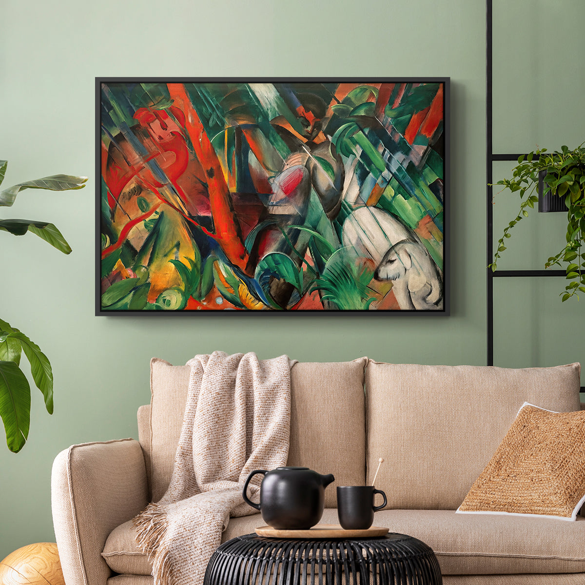 In the Rain, 1912 - Floater Framed Canvas Print